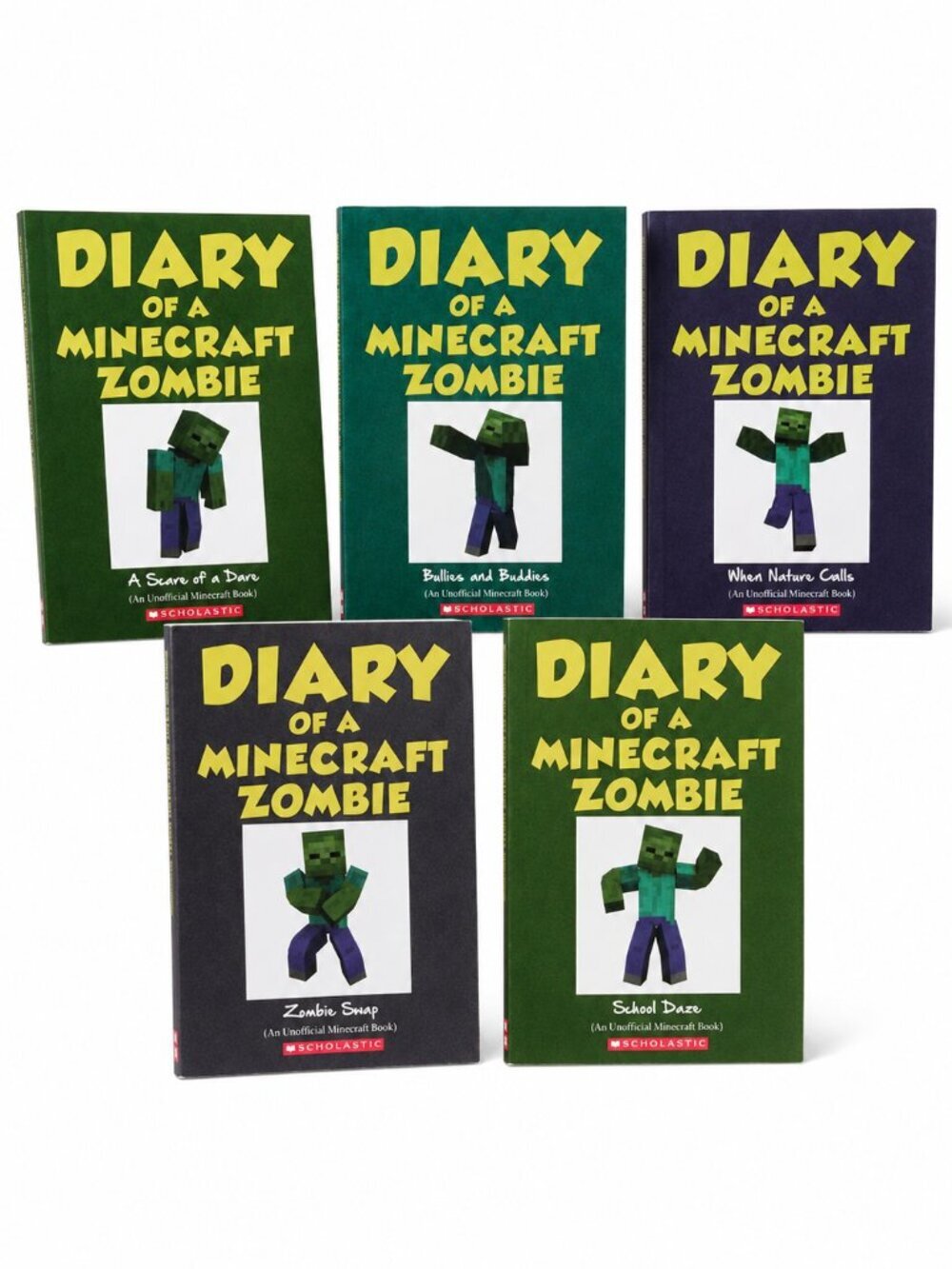 Diary of a Minecraft Zombie Books 1–5 Scholastic Paperback Box Set Lot